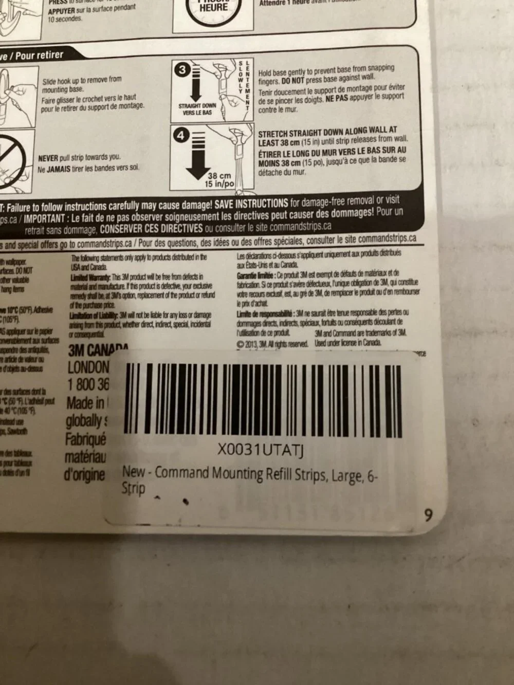 Command Mounting Refill Strips, Large